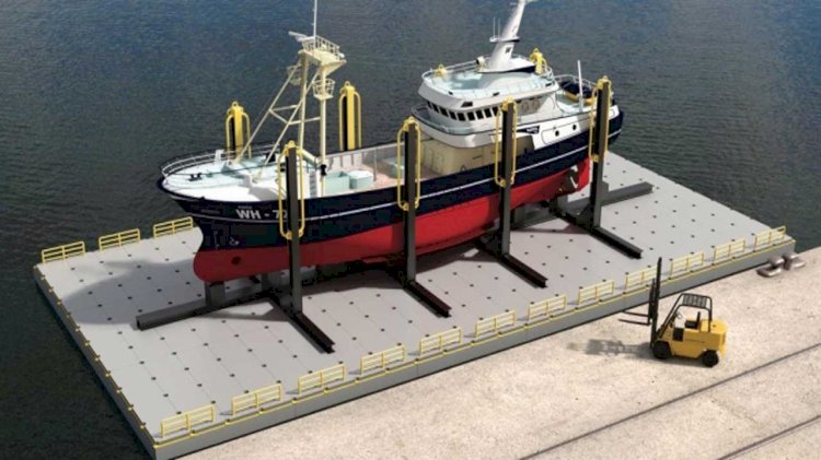 World’s first ever road transportable floating dry dock