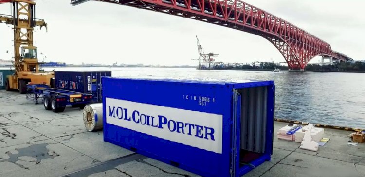 New way to secure steel coils during container transport-along