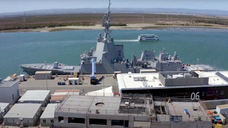 VIDEO: Offshore patrol vessel construction at Osborne Naval Shipyard