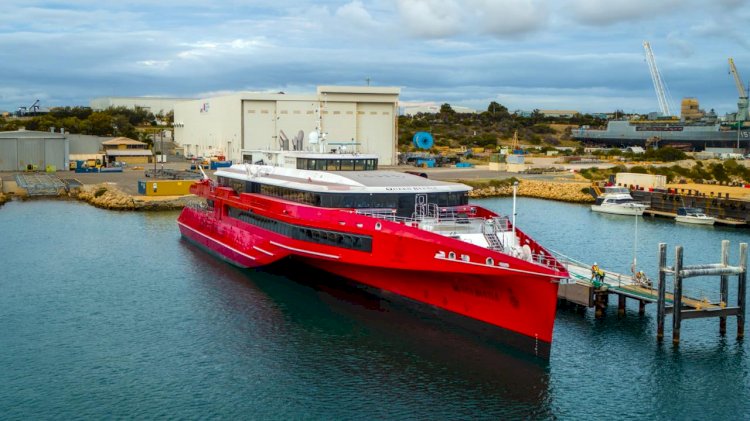 VIDEO: Austal launches the high-speed trimaran ferry Queen Beetle