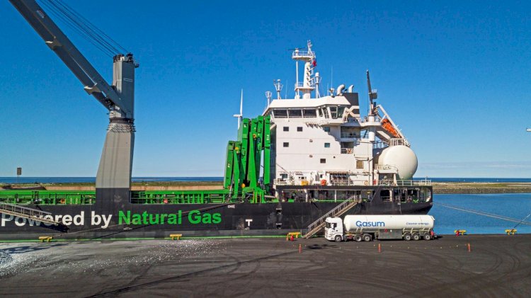 SSAB Raahe's steel plant is testing biogas from Gasum as a maritime transport fuel