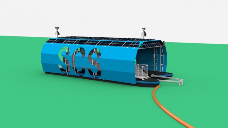 Vessel concept design to remove floating plastic