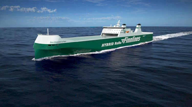 The construction of Finnlines’ second new hybrid ro-ro vessel started