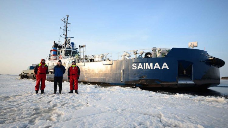 Aker Arctic completes full-scale ice trials of icebreaking bow Saimaa and tug Calypso