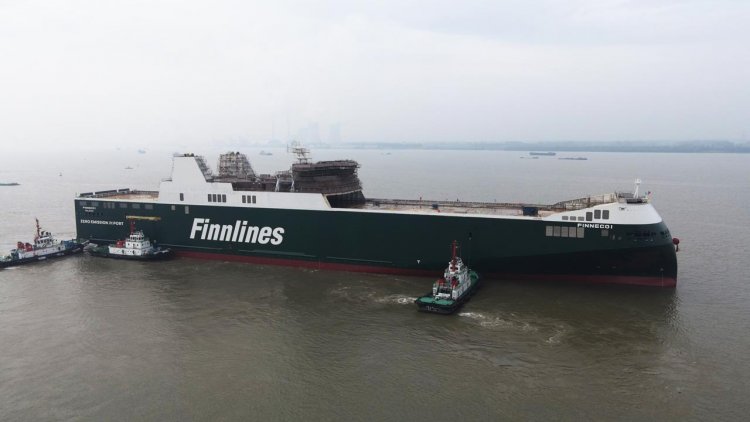 Successful launch for eco-sustainable Finnlines’ hybrid ro-ro vessel