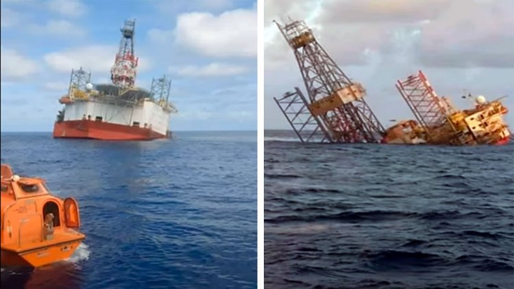 VIDEO: Malaysian offshore rig sinks following punch-through incident