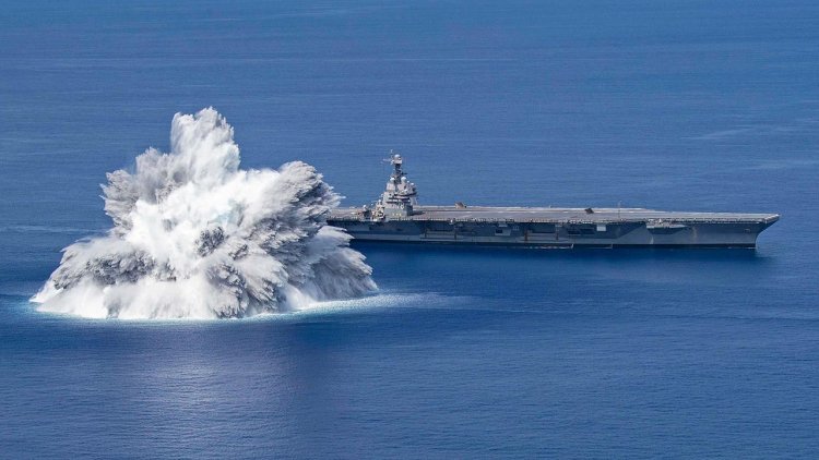 VIDEO: America's newest aircraft carrier endures full ship shock trials