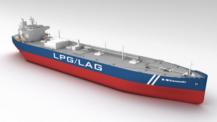Kawasaki receives an order for an 86,700 m³ LPG-fueled LPG/ LAG carrier