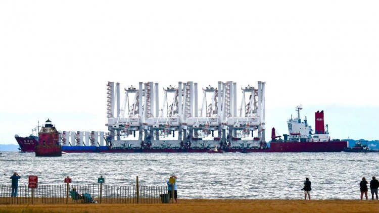 Port of Baltimore welcomes four additional gigantic cranes to service container ships