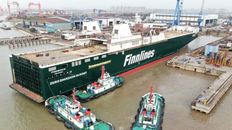 Finnlines’ third hybrid ro-ro vessel launched