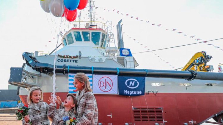 Jan De Nul launches new water injection dredger Cosette in the Netherlands