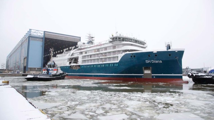Helsinki Shipyard’ NB518 SH Diana floated out of dry dock