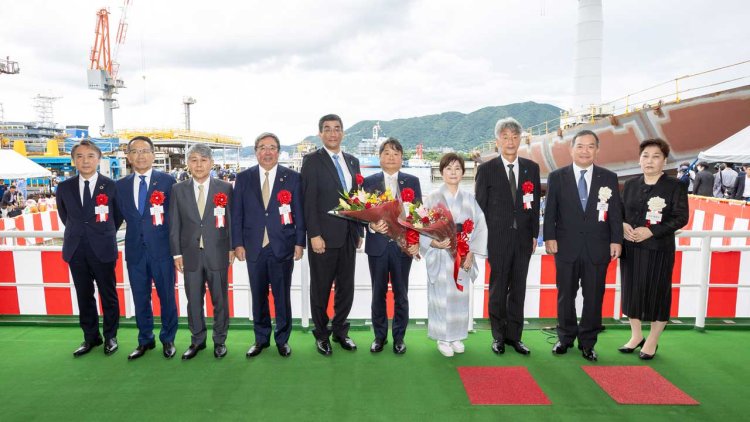 LNG bunkering vessel for Kyushu and Setouchi Area named and launched