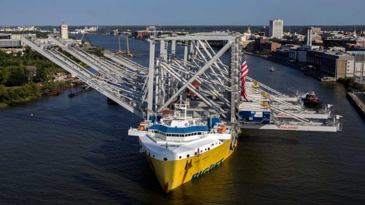 Port of Savannah receives four new electric ship-to-shore cranes