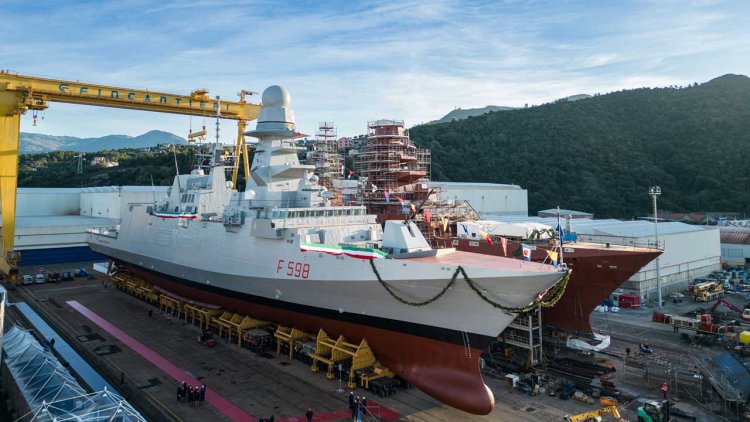 The ninth multipurpose frigate Spartaco Schergat launched
