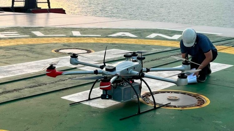 Drone delivery heralds a new era for S5 Agency World at Singapore anchorage