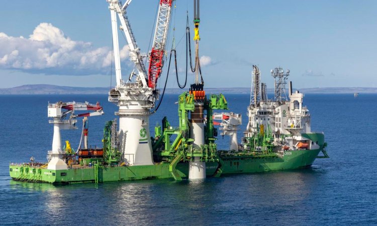 DEME’s vessel completes the near 15 MW turbine foundation installation project