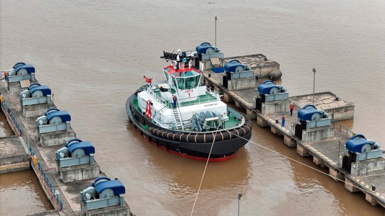 Damen launches fully electric RSD-E Tug 2513 for Port of Antwerp-Bruges