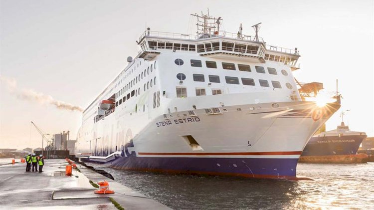 Newest ferry Stena Estrid started service on the Irish Sea